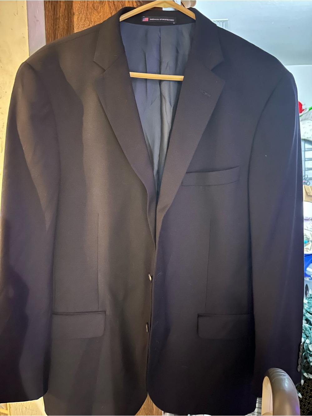 Hart Schaffner Marx 44R Wool Sport Coat Blazer Jacket USA Made